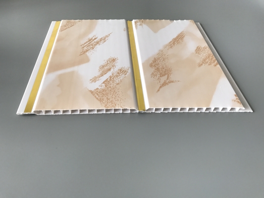 Les lignes d'or larges imperméabilisent des panneaux de mur pour le revêtement 250mm de salle de bains