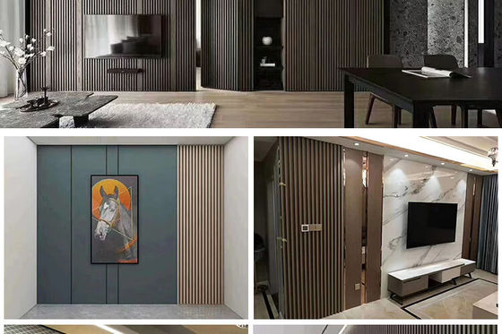 OEM bois creux de grain de marbre de couleur Wpc bois en ardoise panneau mural revêtement intérieur