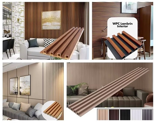 Panneaux acoustiques en tôle de PVC panneaux décoratifs en WPC pour murs et plafonds