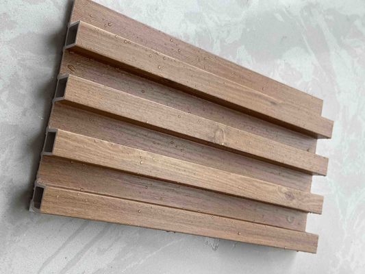 Lame de grille en composite bois-plastique (WPC) 160MM, panneaux muraux rainurés 3D en PVC, étanches