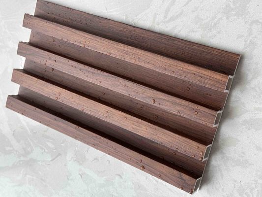 Lame de grille en composite bois-plastique (WPC) 160MM, panneaux muraux rainurés 3D en PVC, étanches