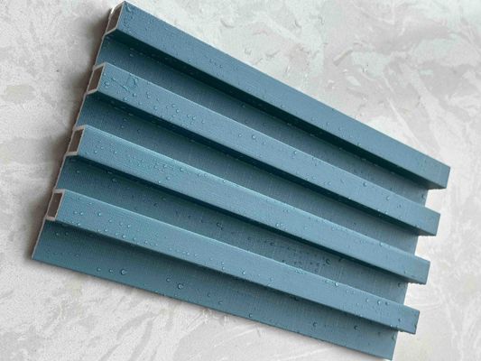 Lame de grille en composite bois-plastique (WPC) 160MM, panneaux muraux rainurés 3D en PVC, étanches