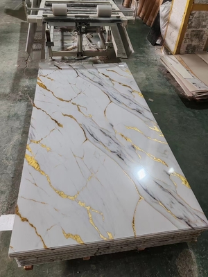 Panneaux de PVC UV, panneaux muraux en marbre imperméables, panneaux décoratifs hautement brillants