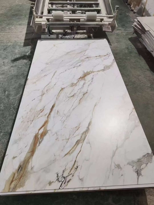 Panneaux de PVC UV, panneaux muraux en marbre imperméables, panneaux décoratifs hautement brillants