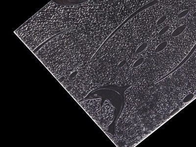 2 mm de texture feuilles de polystyrène pour porte de douche divers motifs feuilles PS claires pour cloisons