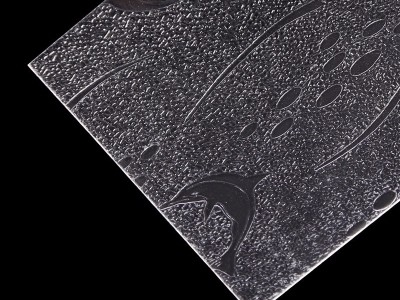 Textures de feuilles de polystyrène pour porte de douche à motifs divers feuilles de PS transparentes pour cloisons