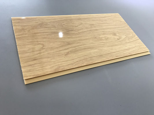 Panneaux en PVC imitation bois résistants à la corrosion, épaisseur 7,5 mm, pour revêtement de plafond/mur, panneau de plafond en PVC jaune