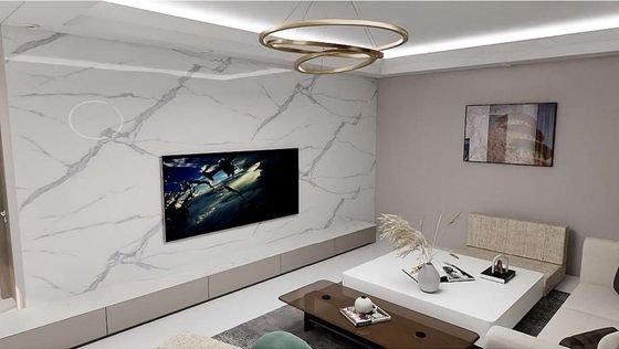 en vente à chaud 3 mm feuille de marbre UV panneau mural en PVC blanc 1220*2440mm panneau UV pour mur décoratif intérieur