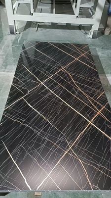 Panneau mural en marbre UV de couleur grise en plastique imperméable