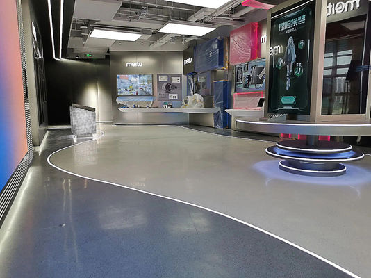 Dureté Plancher en marbre époxy écologique Auto-nivellement Peinture de sol en résine époxy couleur sable revêtement de sol