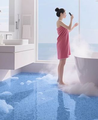 Facile à installer Peinture de sol de sable de couleur époxy pour l'extérieur en utilisant deux parties de peinture époxy au quartz Plancher époxy de couleur
