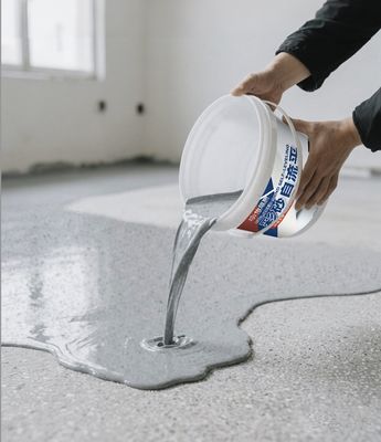 Plancher industriel à faible coût en résine époxy de couleur sable de haute brillance Peinture de sol auto-nivelée bon marché pour le jardin et l'hôpital