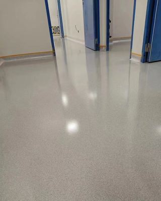 Plancher industriel à faible coût en résine époxy de couleur sable de haute brillance Peinture de sol auto-nivelée bon marché pour le jardin et l'hôpital