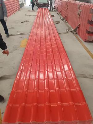 ASA Coating Colonial Tejas PVC feuilles de toiture en UPVC Matériau de construction Surfaces extérieures Rooftop espagnol PVC Wave Carreaux en résine synthétique