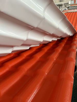 Tuiles de toiture ASA UPVC Feuilles de toiture en plastique populaires Couleur coloniale extérieure Espagnole